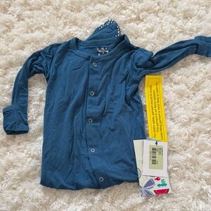 Blue Kids Long Sleeve Footie